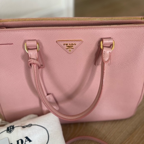PRADA Prada Saffiano Lux Orchidea Medium Double Zip Tote Bag - Picture 11 of 16